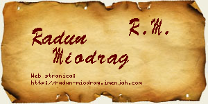 Radun Miodrag vizit kartica